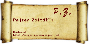 Pajzer Zoltán névjegykártya